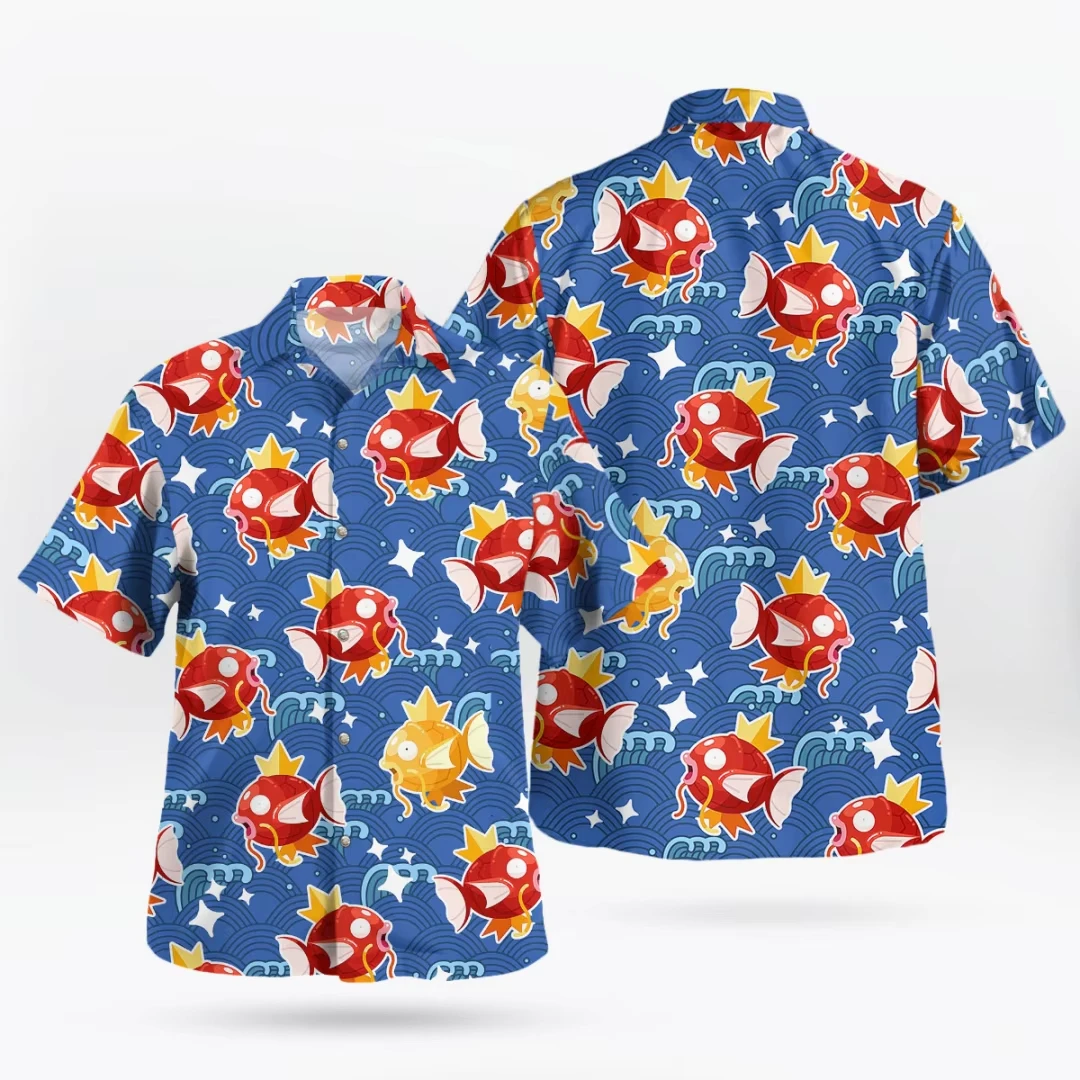 2026 Midnight Eevee Evolution Hawaiian Shirt Summer Outdoor Sports Leisure Quick Dry Men's and Women's Shirt Children's Y2k