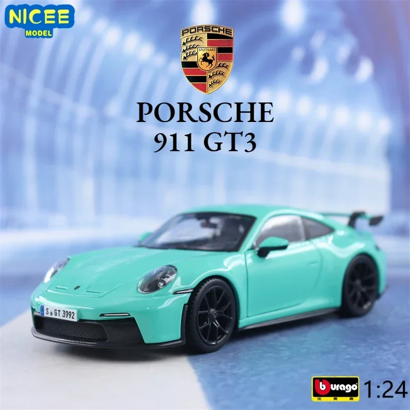 

Bburago 1:24 Porsche 911 GT3 High Simulation Diecast Car Metal Alloy Model Car Children's toys collection gifts B923