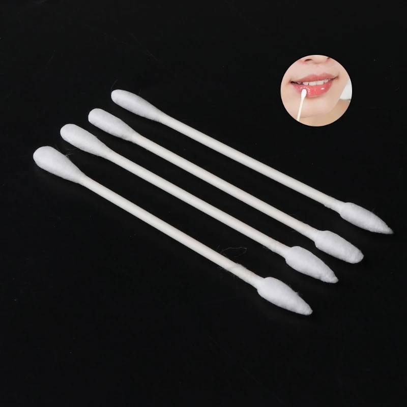 100pcs Disposable Double-ended Cotton Swabs Individually Packaged For Portable Travel Accessory