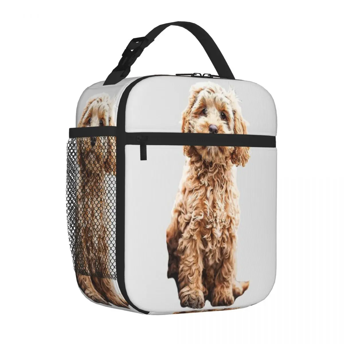 Bestselling Cockapoo Cavoodle Labradoodle Cute Puppy Dog- Poodle X Shoulder Style Lunch Handbag Car Travel Neoprene Lunch Bag