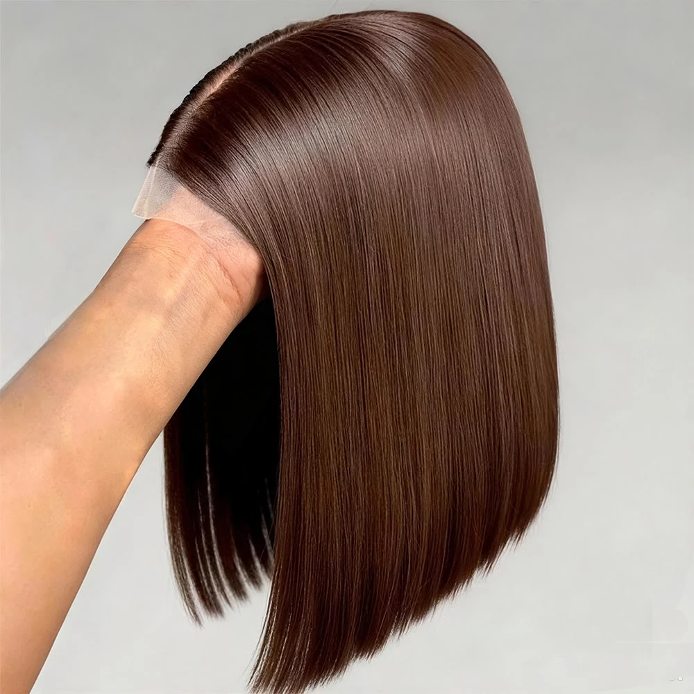 13x4-lace-front-bone-straight-short-bob-wig-human-hair-300-chocolate-brown-drawstring-glueless-bob-wigs-2x6-hd-lace-wig-closure
