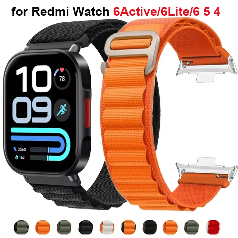 Bracelet à boucle pour Xiaomi Redmi Watch 6Active/6Lite 6 5 4, bracelet en nylon élastique, bracelet de montre Mi Band 10Pro/8Pro/9Pro Trail Correa.