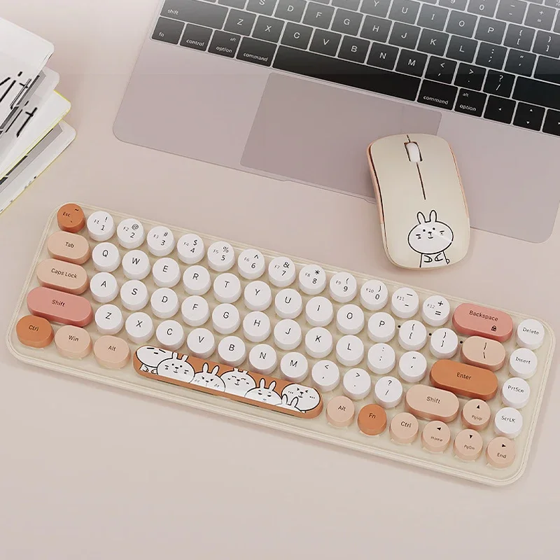 Mofii Colorful Wireless Keyboard And Mouse Ergonomic Small Typewriter Keyboard And Mouse Combination Office Cute And Compact Por