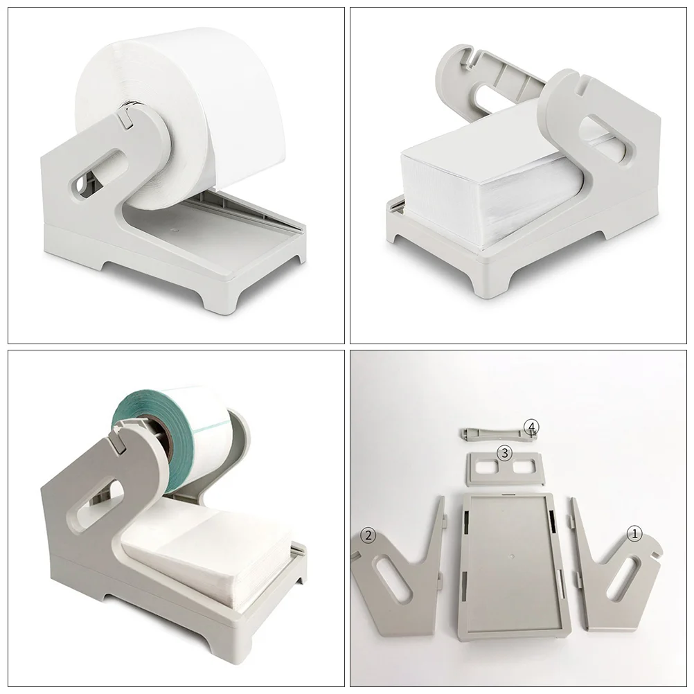 Label Printer for Shipping Packages Thermal Bracket Labels Desktop Accessory Multi-function Holder