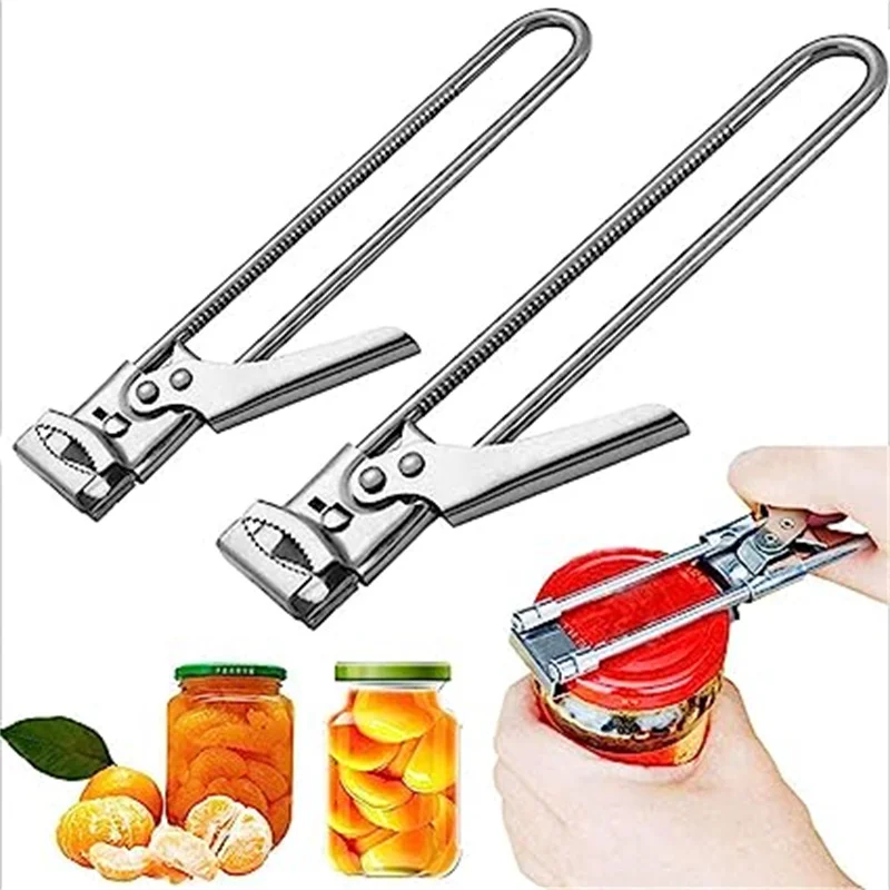 

Adjustable Jar Opener for Seniors with Arthritis, Stainless Steel Manual Jar Lid Opener and Bottle Opener Tool, Jar Gripper