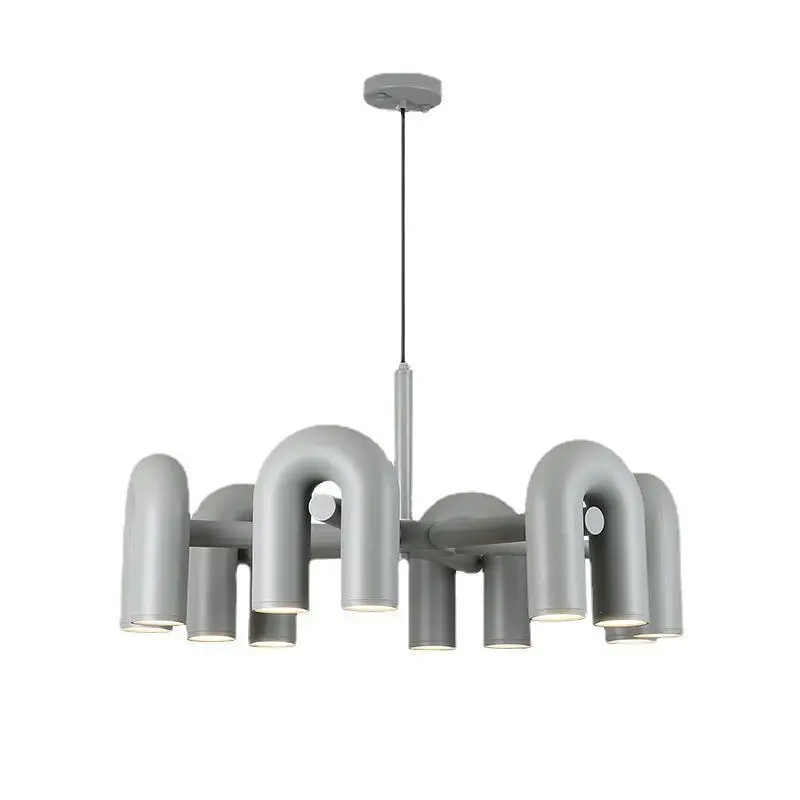 Nordic U-Shaped LED Pendant Light Colorful Dining Room Chandelier for Living Room Children's Home Decor U Pipe lights & Lighting