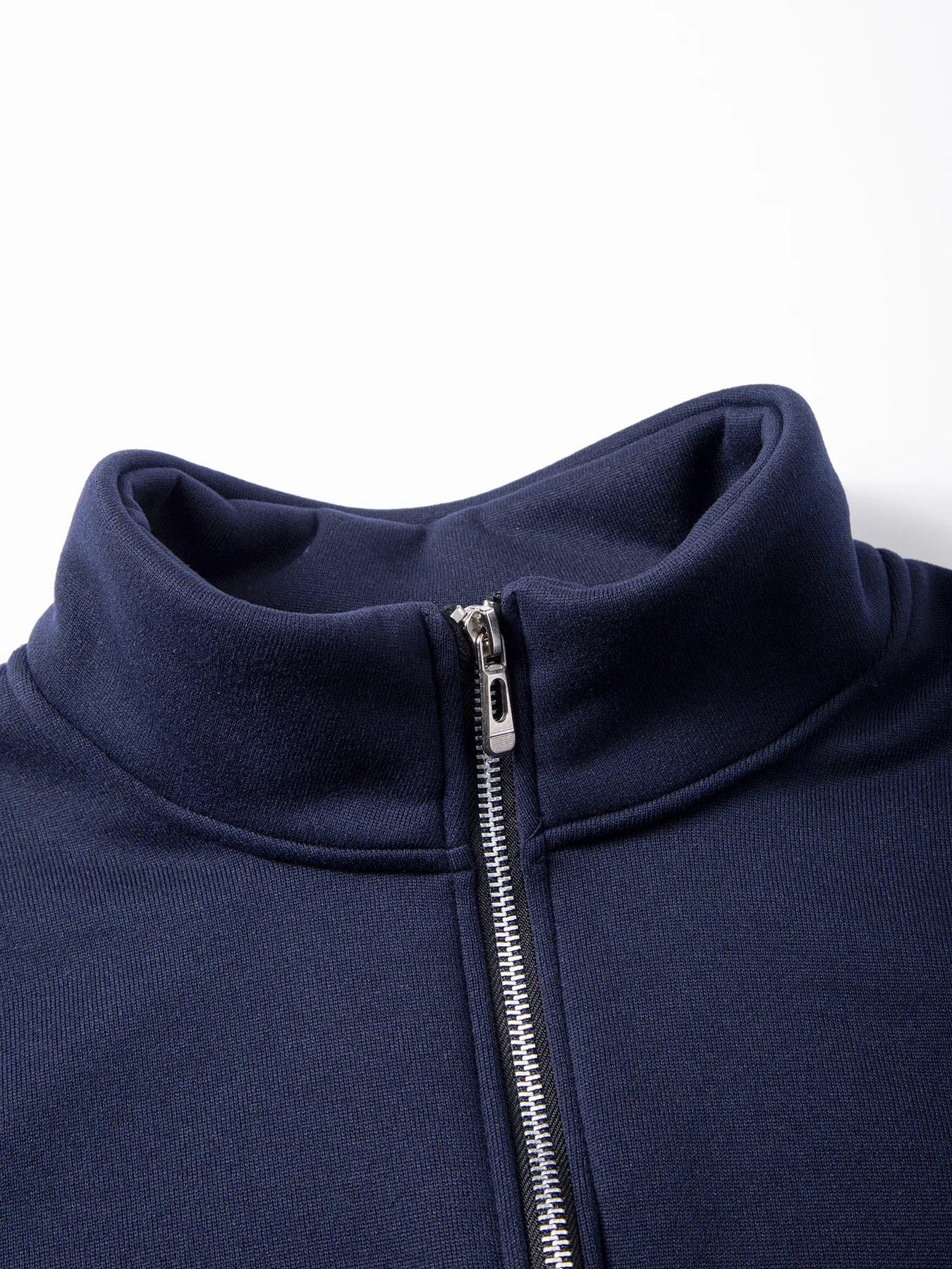 Herren-Pullover mit Viertelreißverschluss, lange Ärmel, schmale Passform, leichter Pullover mit Stehkragen, lässige Pullover, halber Rollkragenpullover, gemütliche Outdoor-Streetwear – Detail 8