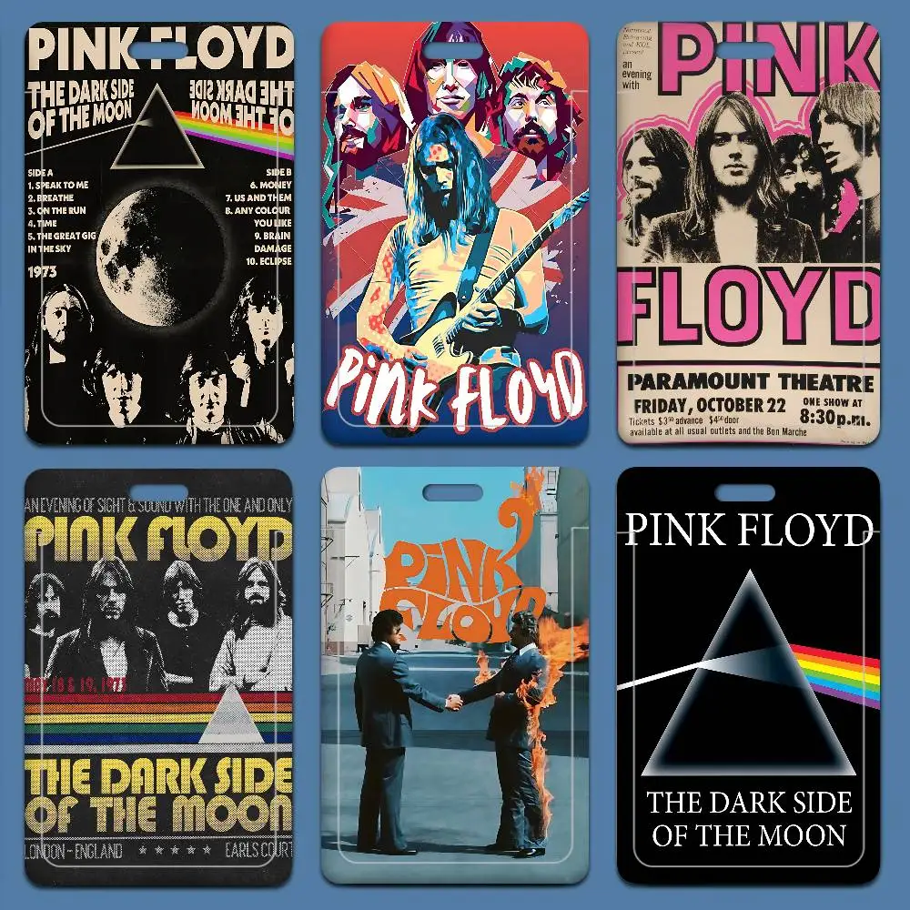 Famous Rock Band P-pink F-floyd Badge Holder Lanyards Keychain Women New Card Holders Neck Straps Student Credential for Gift