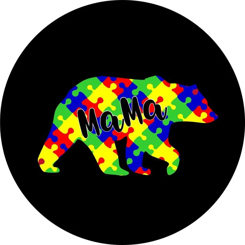 

Autism Mama Bear Spare Tire Cover Design for Car More Universal Wheel Tire Cover