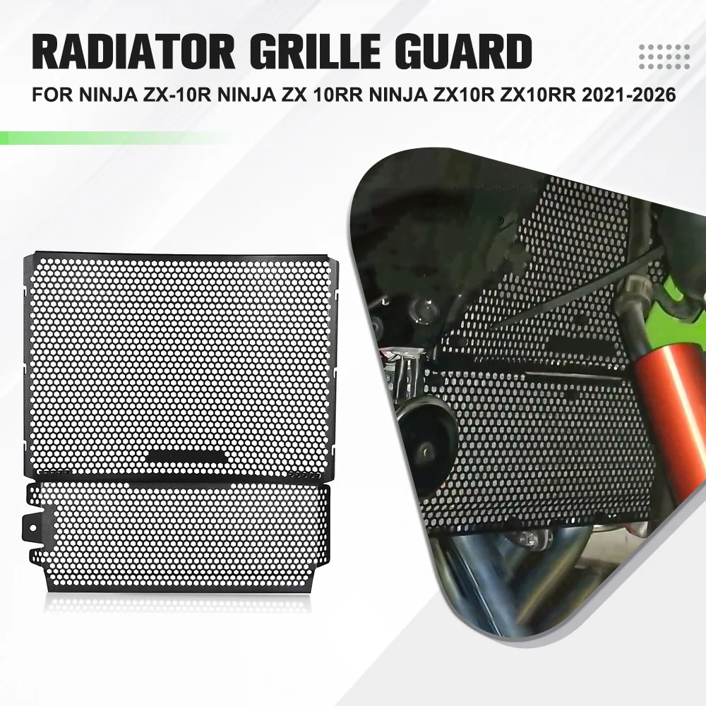 

For KAWASAKI NINJA ZX-10R ZX-10RR 2018 2019 2020 2021 2022 2023 2024 Radiator Grille Guard Protector Oil Cover ZX10R ZX10RR