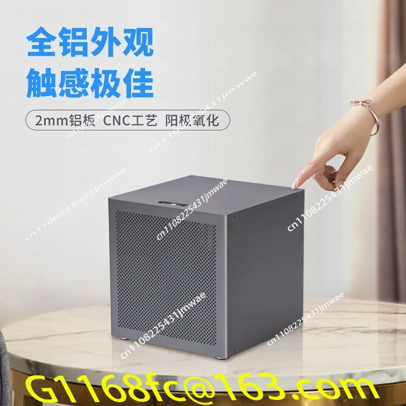 Hot-selling 6-position NAS chassis 2mm anode aluminum MATX main board ATX power supply
