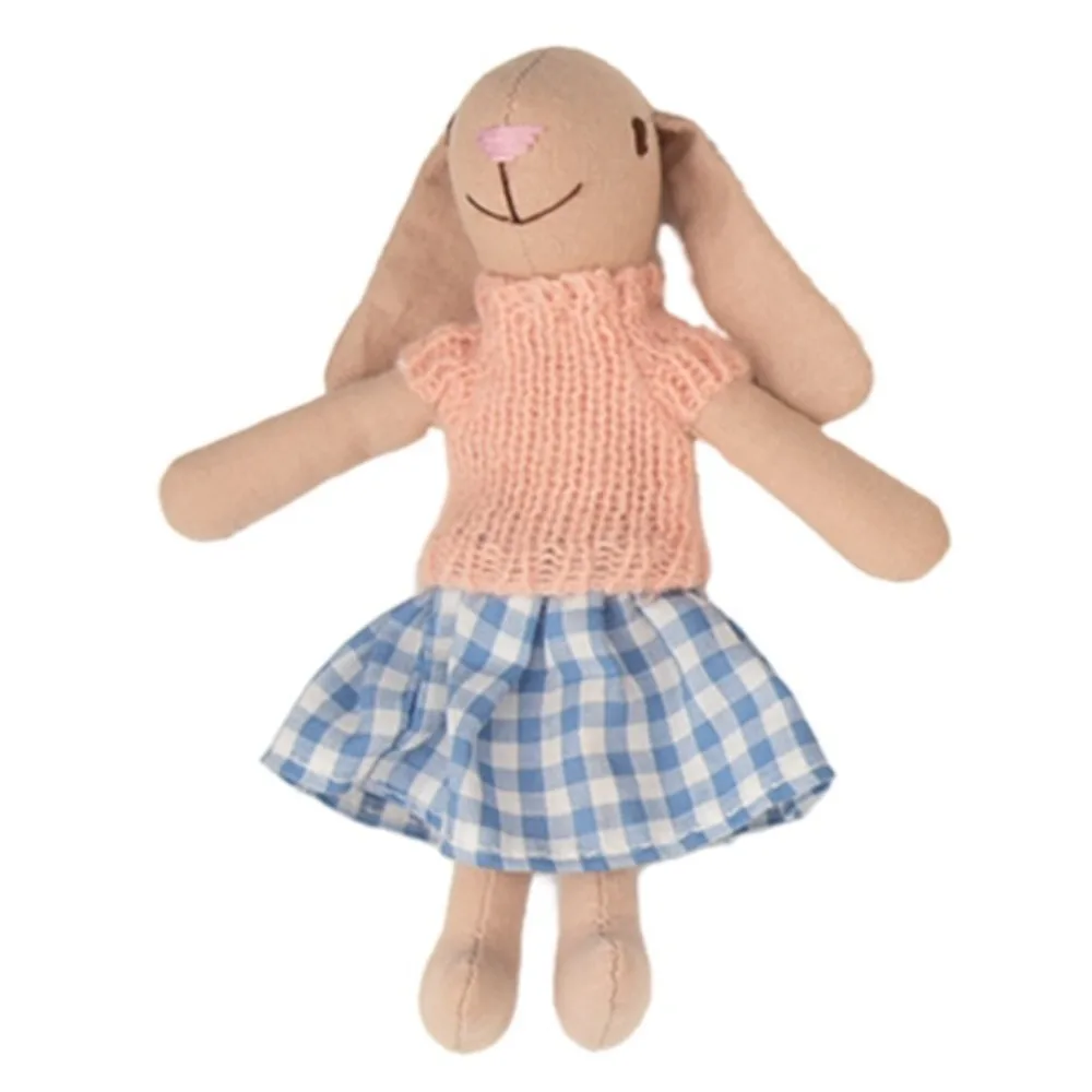 ของเล่นเด็กกระต่าย Waldorf ตุ๊กตาถักชุด Kawaii การ์ตูนตุ๊กตายัดไส้ตุ๊กตานุ่มตุ๊กตาทําด้วยมือของเล่นก่อนวัยเรียนการศึกษา