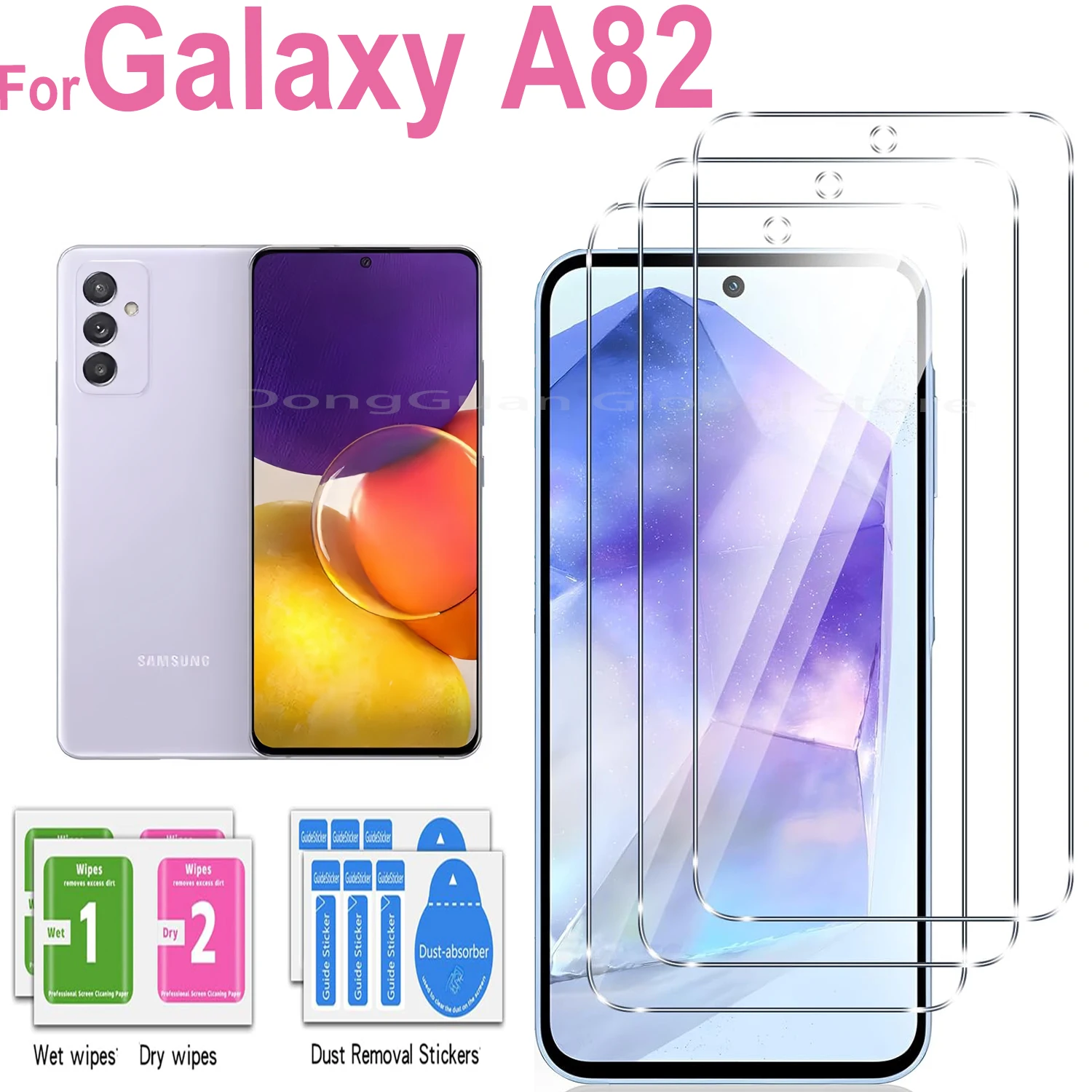 1/2/3/4Pcs For Samsung Galaxy A82 5G Tempered Glass Screen Protector Glass