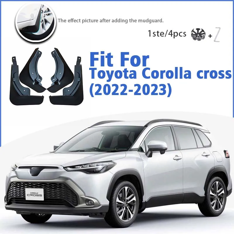 

For Toyota Corolla Cross 2022 2023 Front Rear 4pcs Mudguards Mudflaps Fender Mud Flap Splash Mud Guards Car Accessories