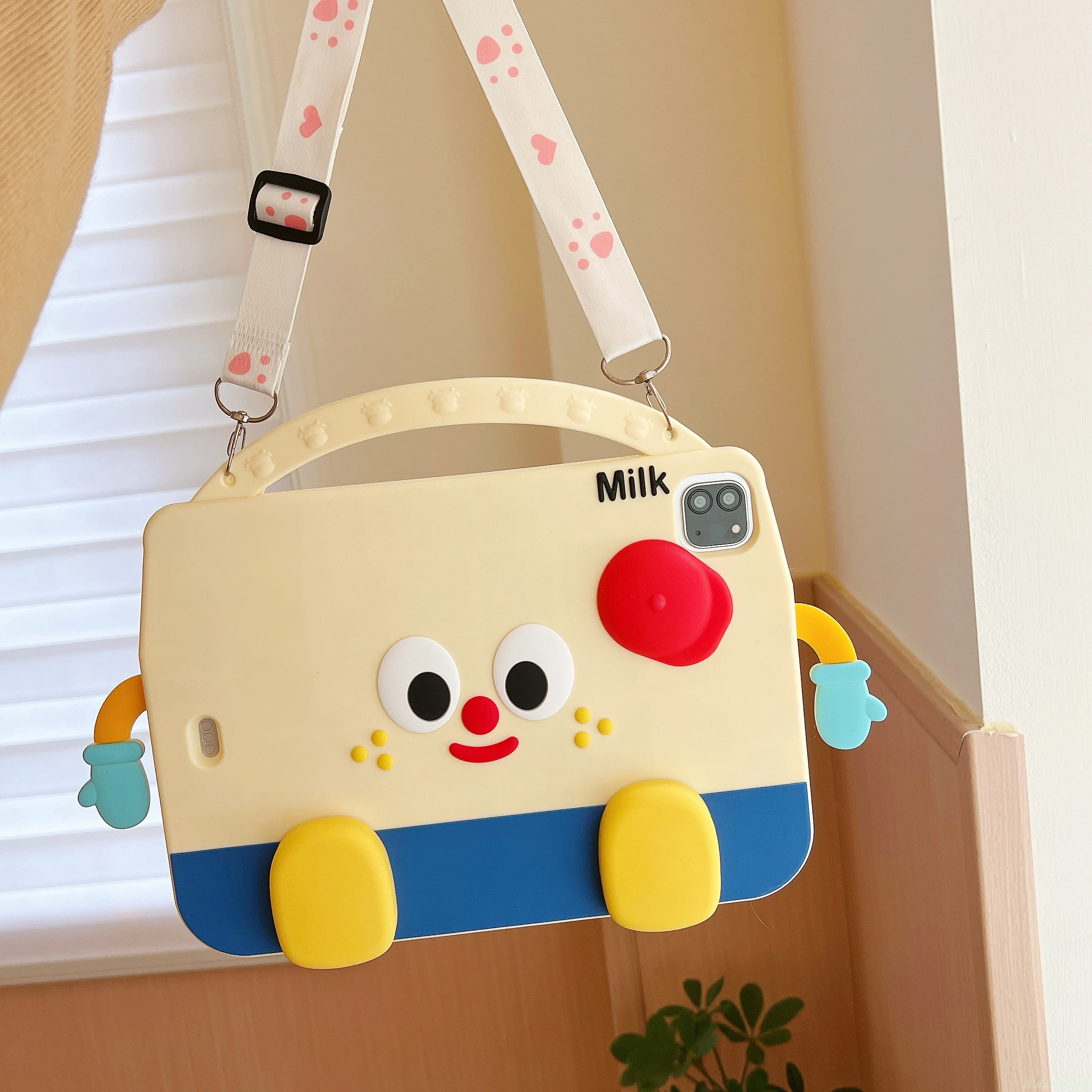 

Для Huawei Matepad 11 2023 11,5 air 11,5 11,5S Matepad SE 11 2024 детский силиконовый чехол с ручкой и подставкой, чехол для планшета, молочный чехол