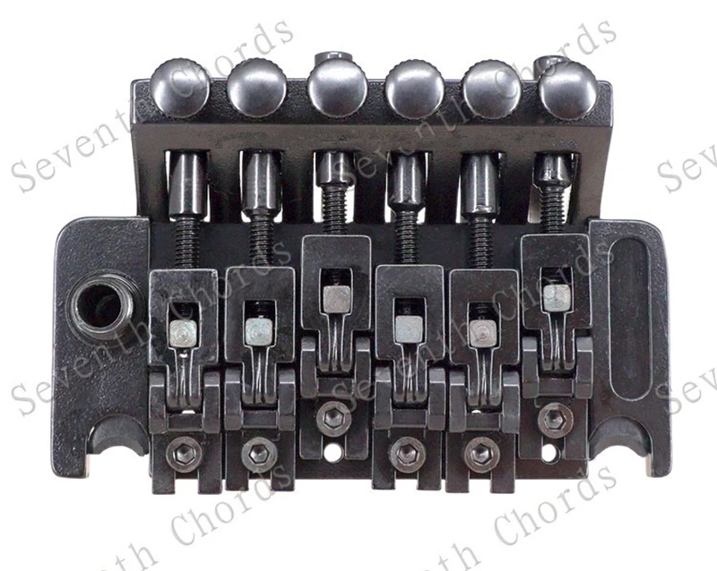Ein Set Schwarze Tremolo-Brücke mit Doppelverriegelungssystem Gitarrenbrücke Zubehörteile Musikinstrument – Detail 3