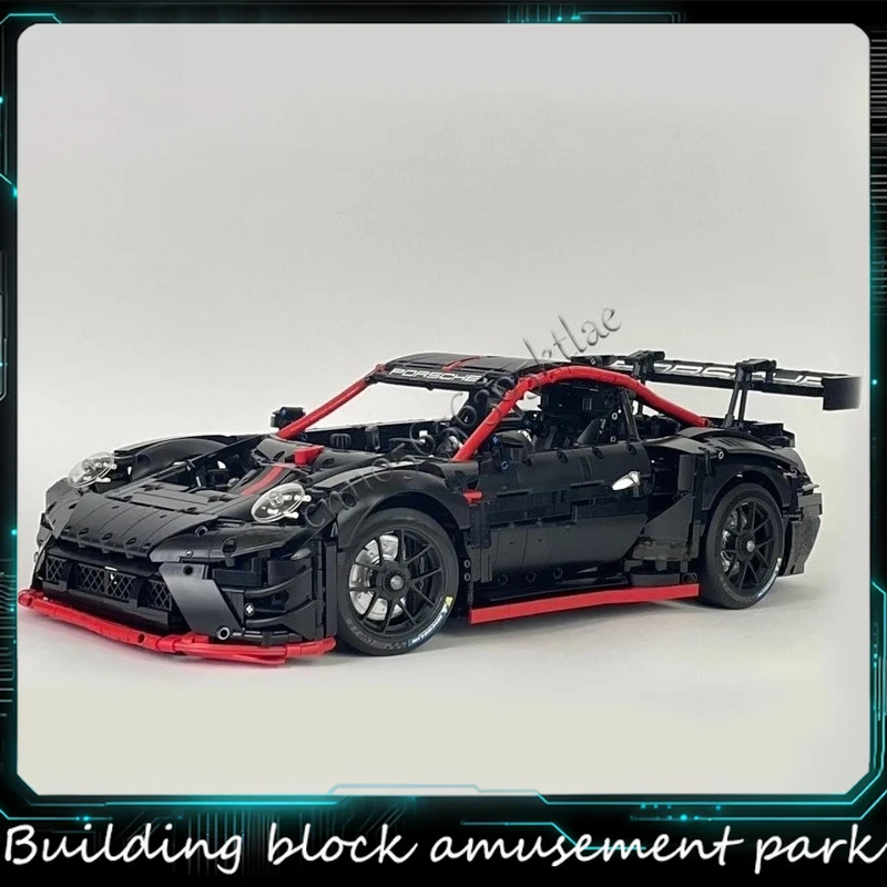

3511 деталей MOC: Технологичная модель гоночного черного суперкара, конструктор, скоростной автомобиль, кирпичики, игрушки для детей и взрослых, подарок на день рождения и Рождество