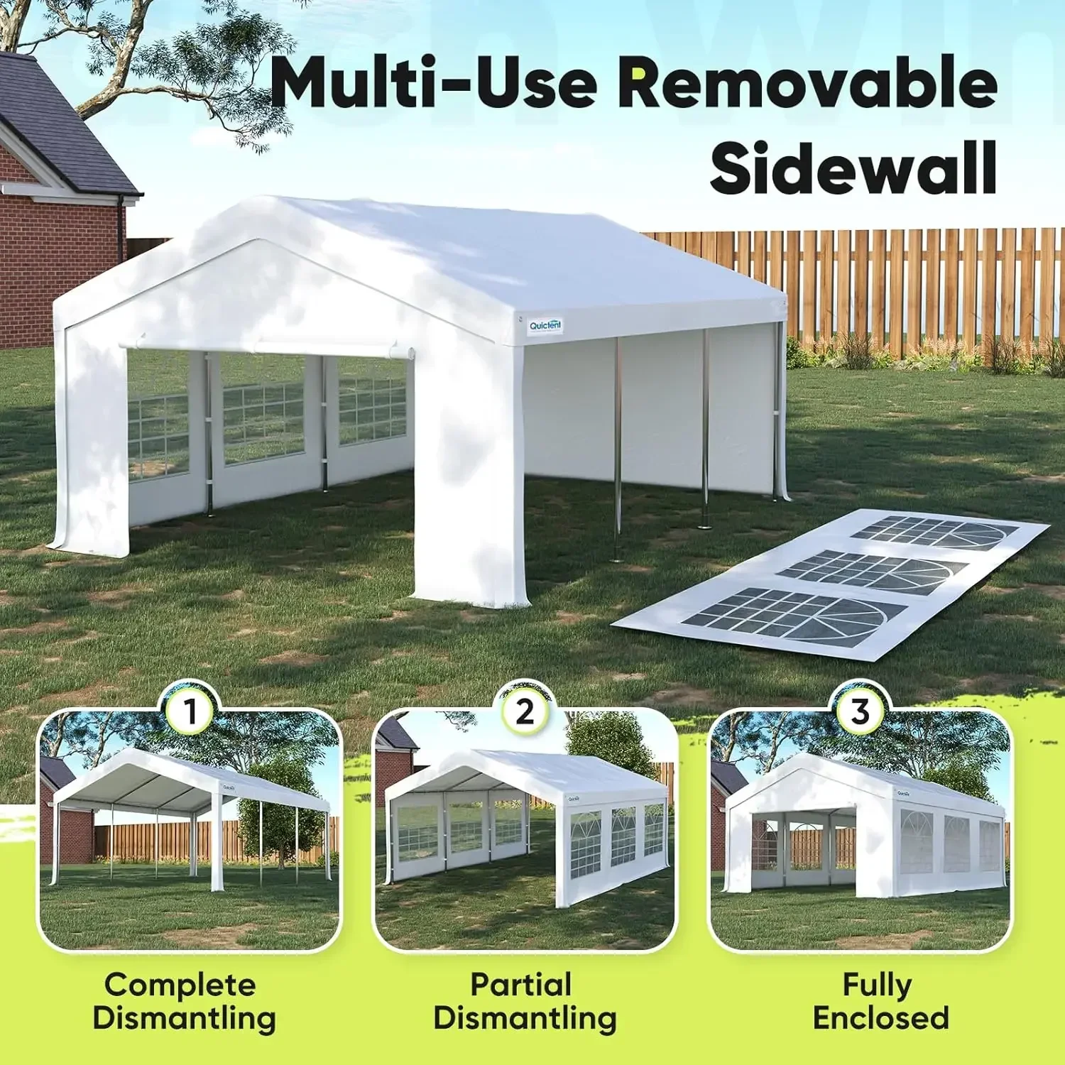 

Hot salesHeavy Duty 13x20 Party Tent Premium Outdoor White Gazebo Wedding Canopy Shelter