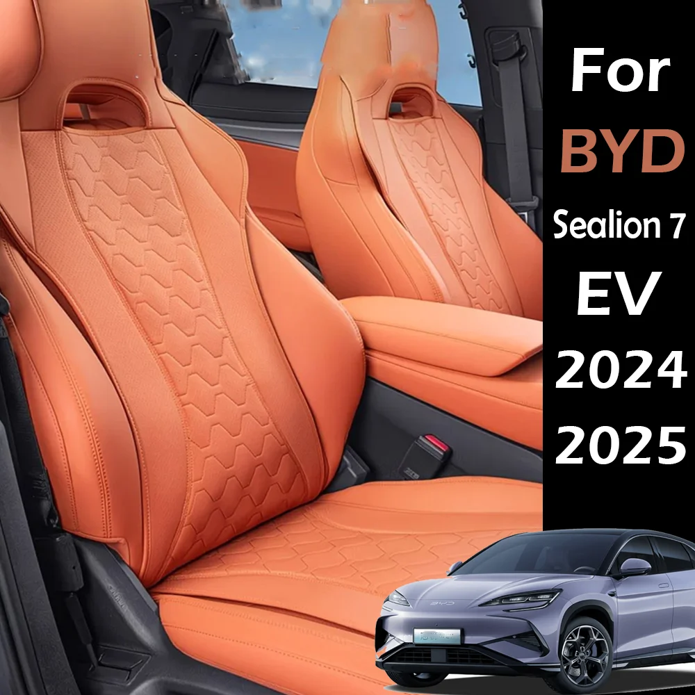 

Car Seat Covers For BYD Sealion 7 Sea Lion 07 EV 2024 2025 Waterproof Leather Seat Durable Protector Accessories
