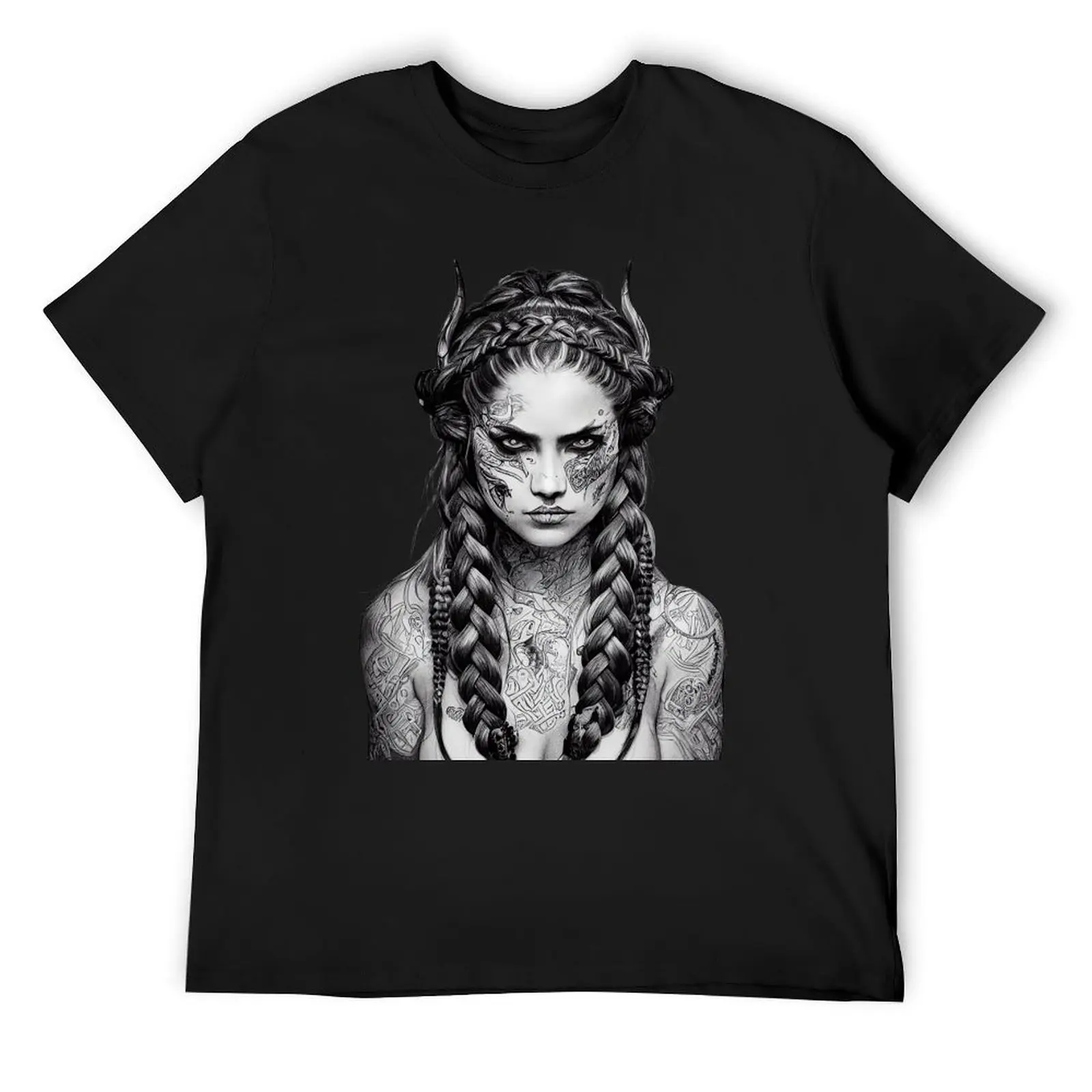 

Tattooed Viking - Valkyrie T-Shirt fashion shirts summer tops Clothing customizeds t shirts men
