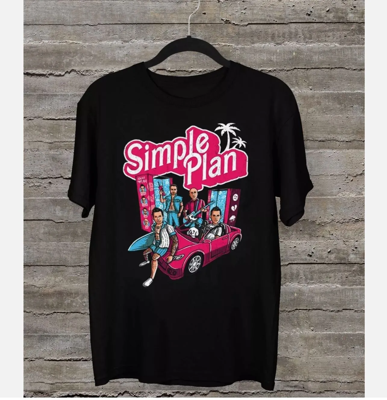 

Рубашка Simple Plan Tour 2023, черная хлопковая рубашка всех размеров с короткими рукавами