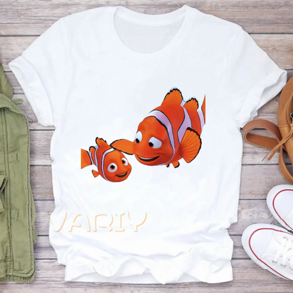 Summer Cute Finding Nemo T-shirt Female 2025 New Dory Short-sleeved Loose Couple Clothes Top Women Clothing Streetwear Tee