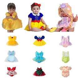 Baby Snow White Rapunzel Princess Girl Party Dress Beauty Beast Aladdin Birthday Wedding Kids Clothes Carnival Christmas Costume