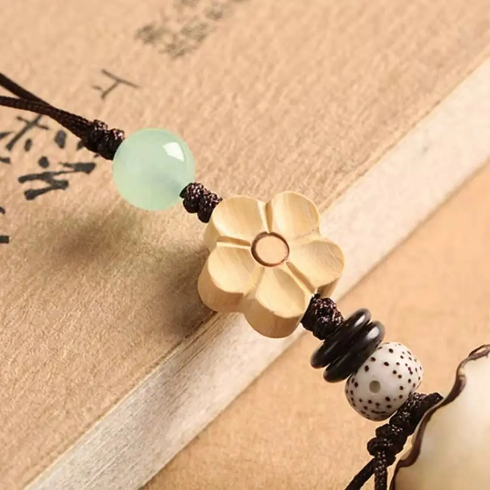 Spiritualist Buddhist Jewelry Keyring Women Bag Pendant Hand-made Key Holder Bodhi Purse Key Holder Chinese Lucky Keychain
