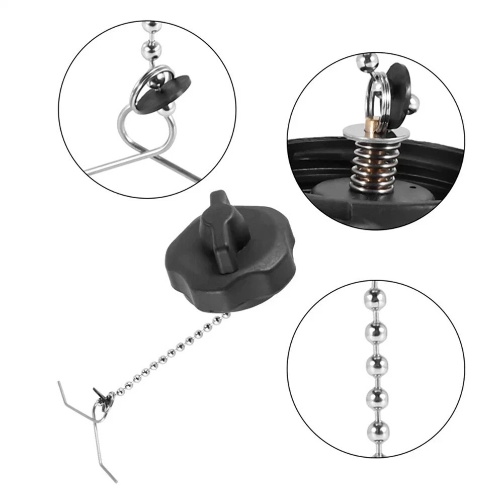 Boat Tank Cover 42mm Fuel Cap 42mm Thread ABS Plastic High Performance for outboard Cap Marine Fuel Cap Black Boating