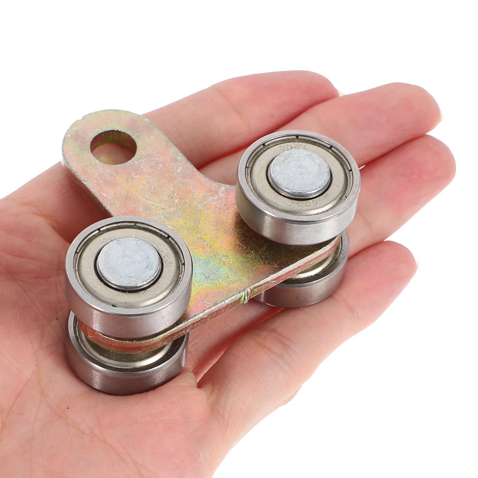 

4 Wheel Trolley Assembly Rollers Stainless Steel Sliding Door Pulley Roller Heavy Duty Track System For Barn Garage Greenhouse