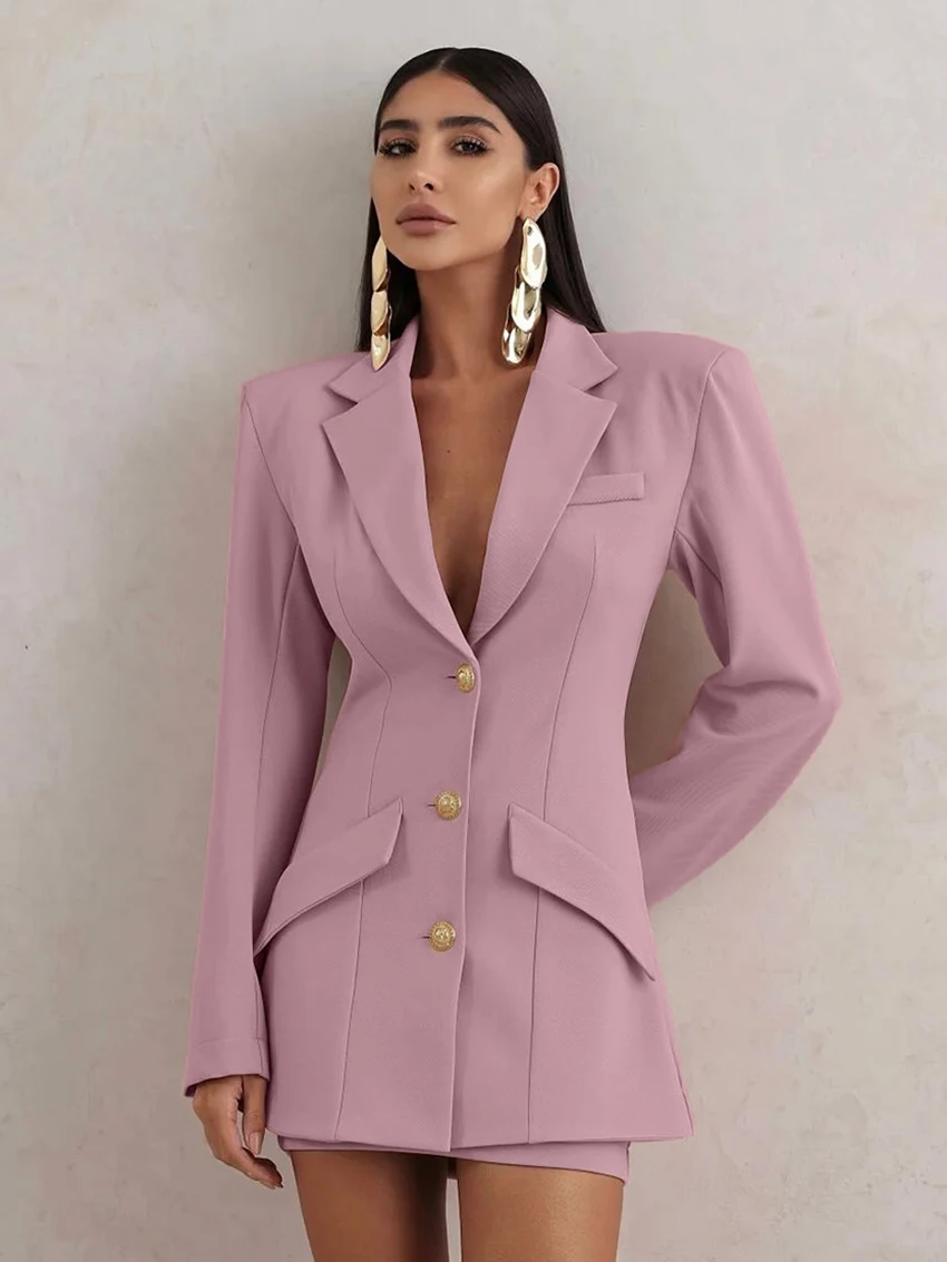 Marthaqiqi Fashion Ladies Nightwear Set Long Sleeve Pajamas Sexy Turn-Down Collar Sleepwear Skirts Autumn Female Nightgowns Suit