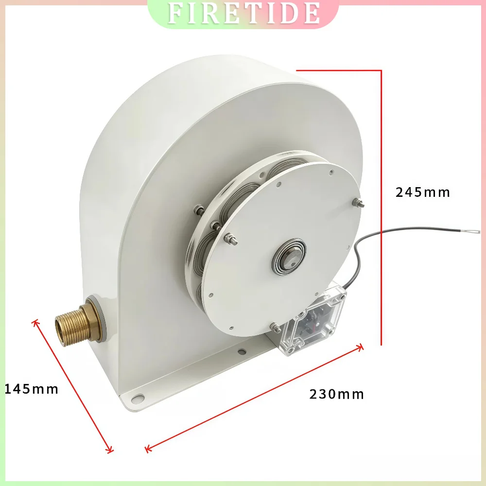 500W Pelton Hydro Generator, Coreless Disc PMG, 1-60V DC Output, ≥10M Head, IP53, 6-Point Inlet, 1000RPM
