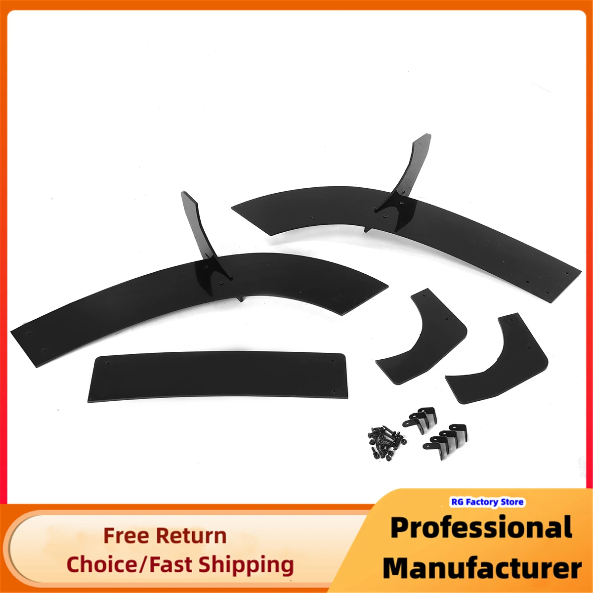 For VW Golf MK5 R32 2005 2006 2007 2008 2009 Rear Diffuser Lip Rear Side Splitters Car Rear Bumper Lip Diffuser Spoiler Splitter