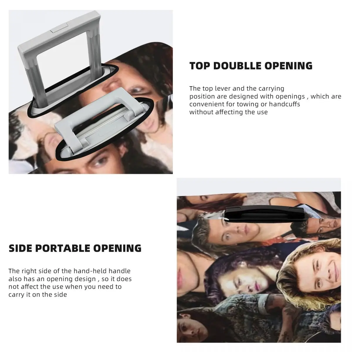 Harrystyles Protezione per valigia Coperture protettive per bagagli da viaggio elastiche per 18-32 pollici