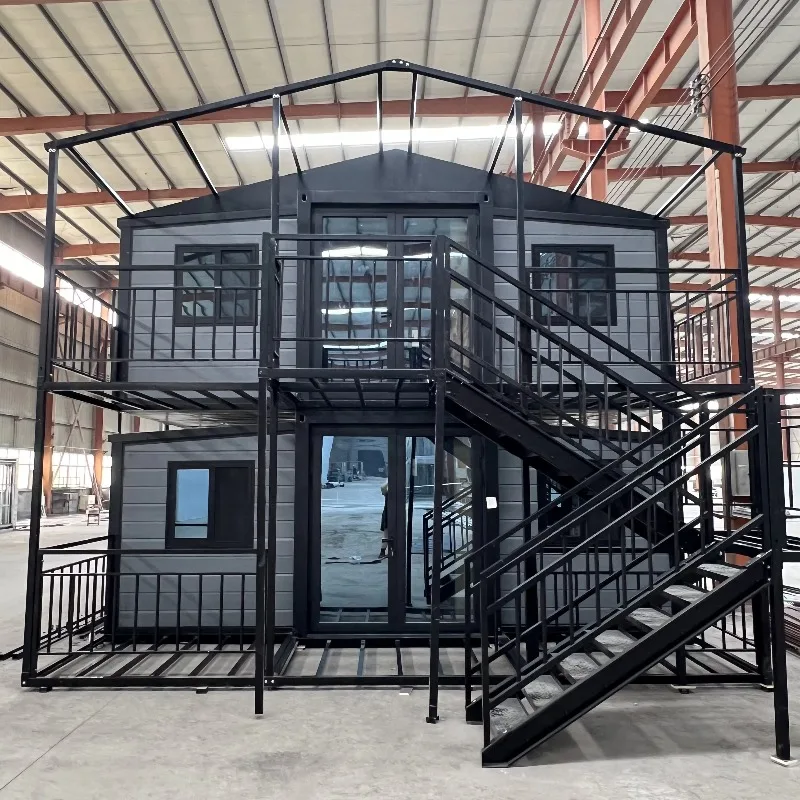 Luxury Ready Foldable Modular A Frame Pre Fab Multi Family Tiny Home Office 20ft 40ft Expandable Prefab Container House on Wheel