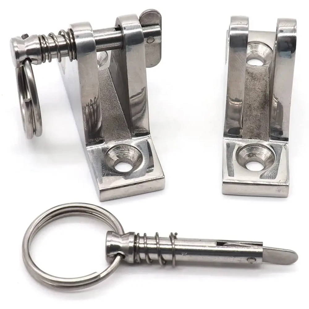 90 ° مفصل سطح القارب مع دبوس وحلقة سريعة التحرير 316 من الفولاذ المقاوم للصدأ بيميني علوي مناسب لمفصل القارب ملحقات بحرية #5