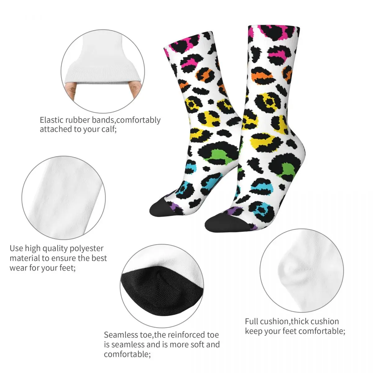 Heißer Verkauf Regenbogen Leopard Erwachsene Socken, Unisex socken, männer Socken frauen Socken