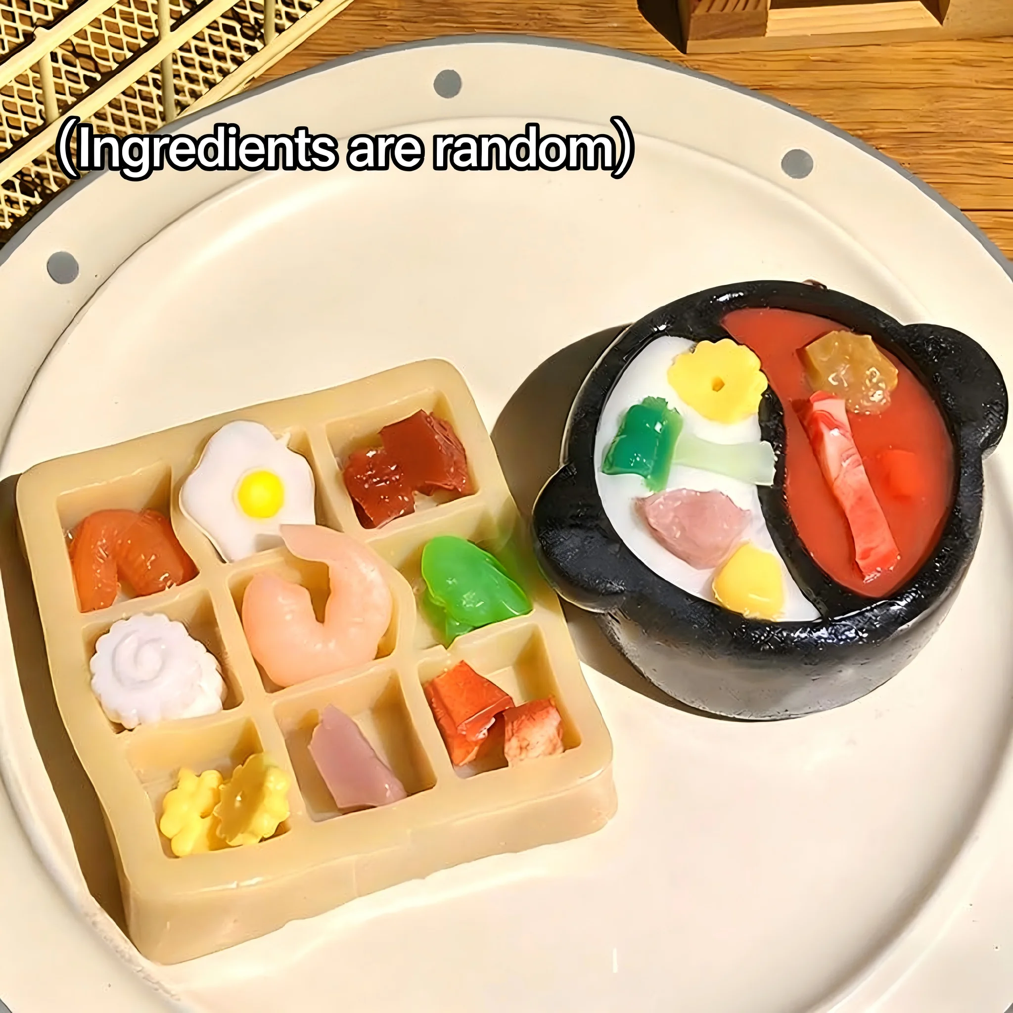 Pinching Dumplings Cute Soup Hot Pot Pinching Toy - Two-in-One Spicy Clear Soup Design, Cute and Relaxing Pinching Toy, Black Po view 6