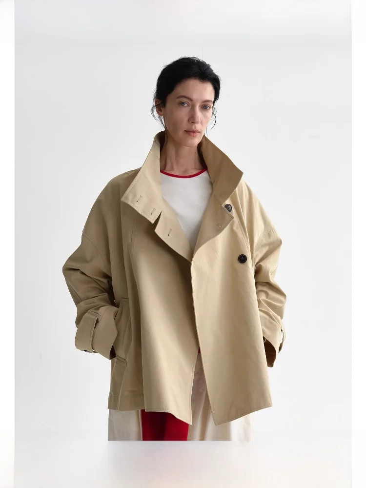 

Planites High nce Sensitivi Precision Cotton Wide Lapel Coat Sle Women's Spring Faion Outerwear