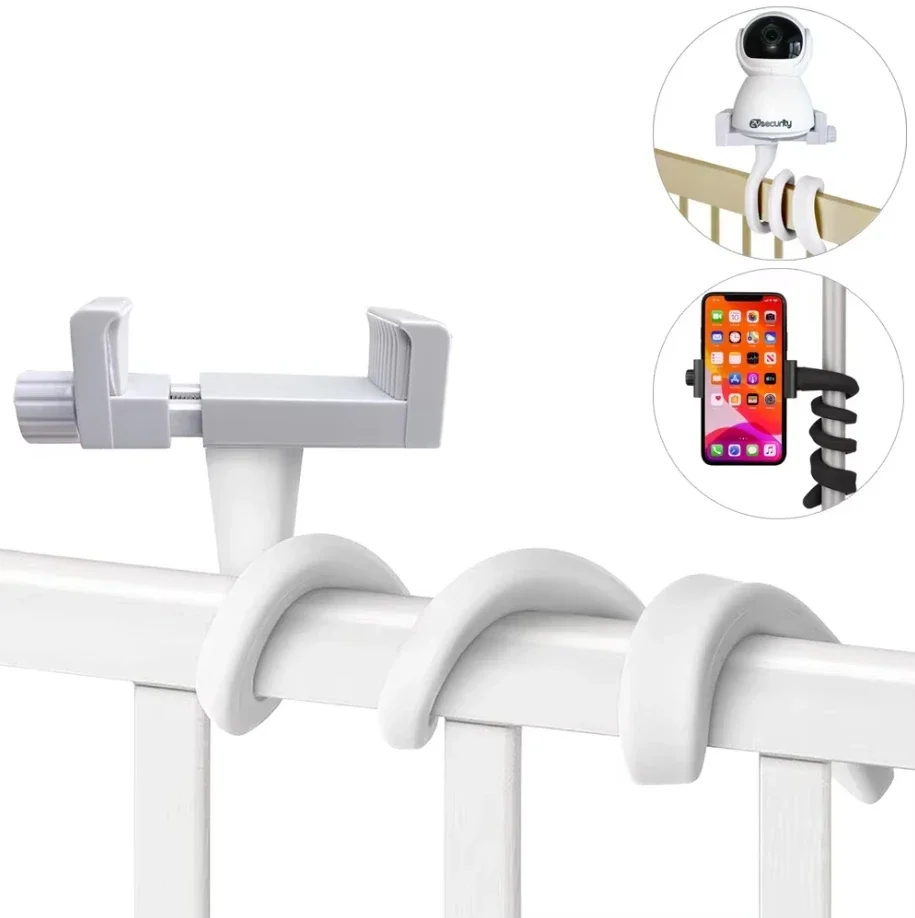 Universal Baby Monitor Halter Flexible Twisting Halterung Webcam Ständer Halterung Loch-Freies Krippe Wiege Stange