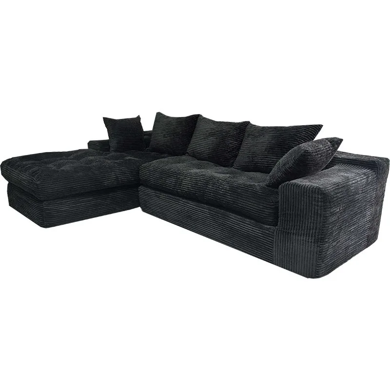 Compressed sponge sofa, thick velvet combination sofa, removable living room bedroom sofa