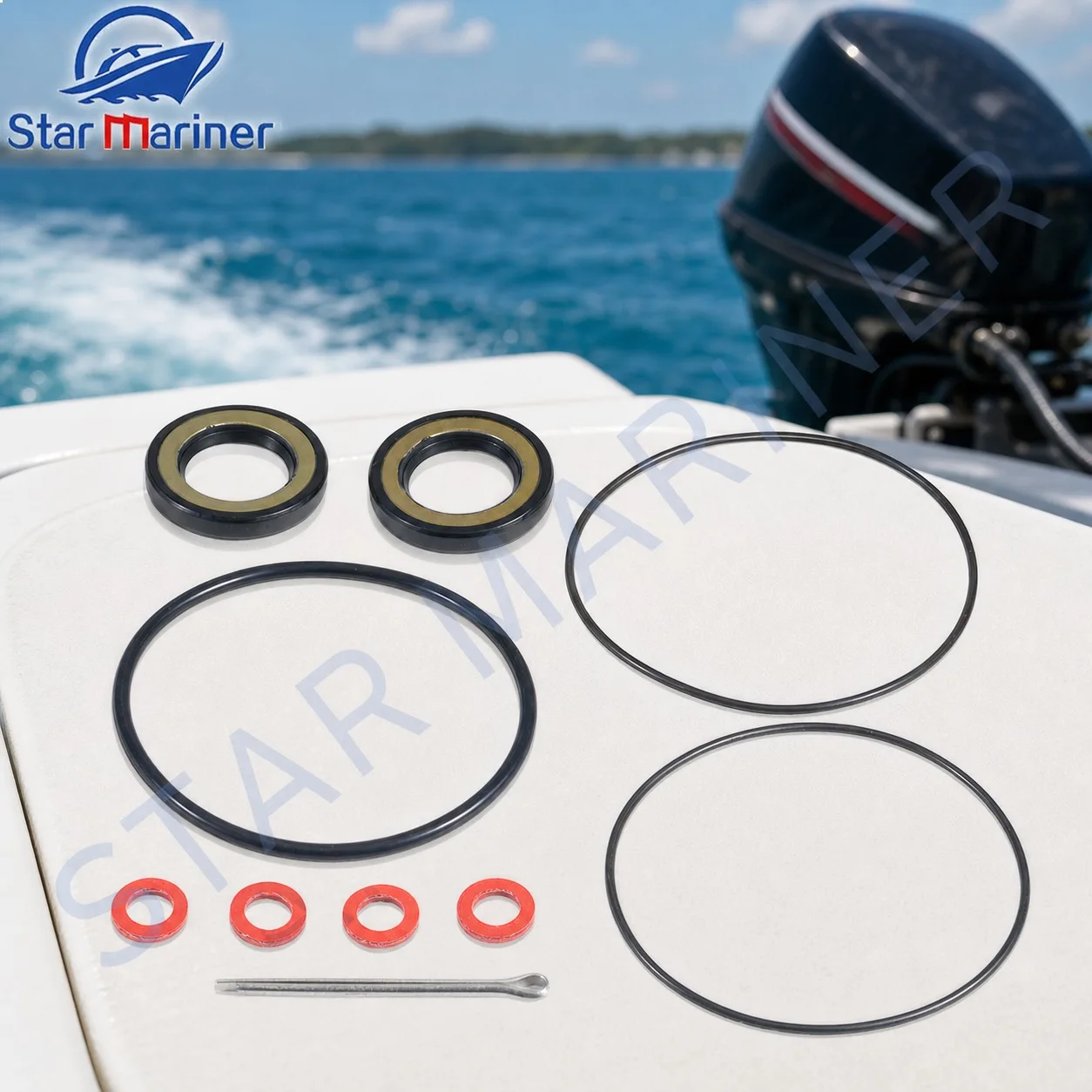 93210-74MG5 Lower Unit Gearcase Propeller Shaft Oil Seal Kit 93101-22067 for Yamaha Outboard 2T 25 40 50 55HP O-ring 93210-69MG6