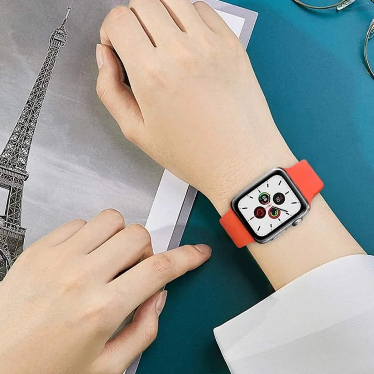 Strap for apple Watch Band 40mm 44mm 45mm 41mm 42mm 49mm 46mm Elastic Silicone bracelet iWatch series 10/3/SE/5/6/7/8/9/ultra 2