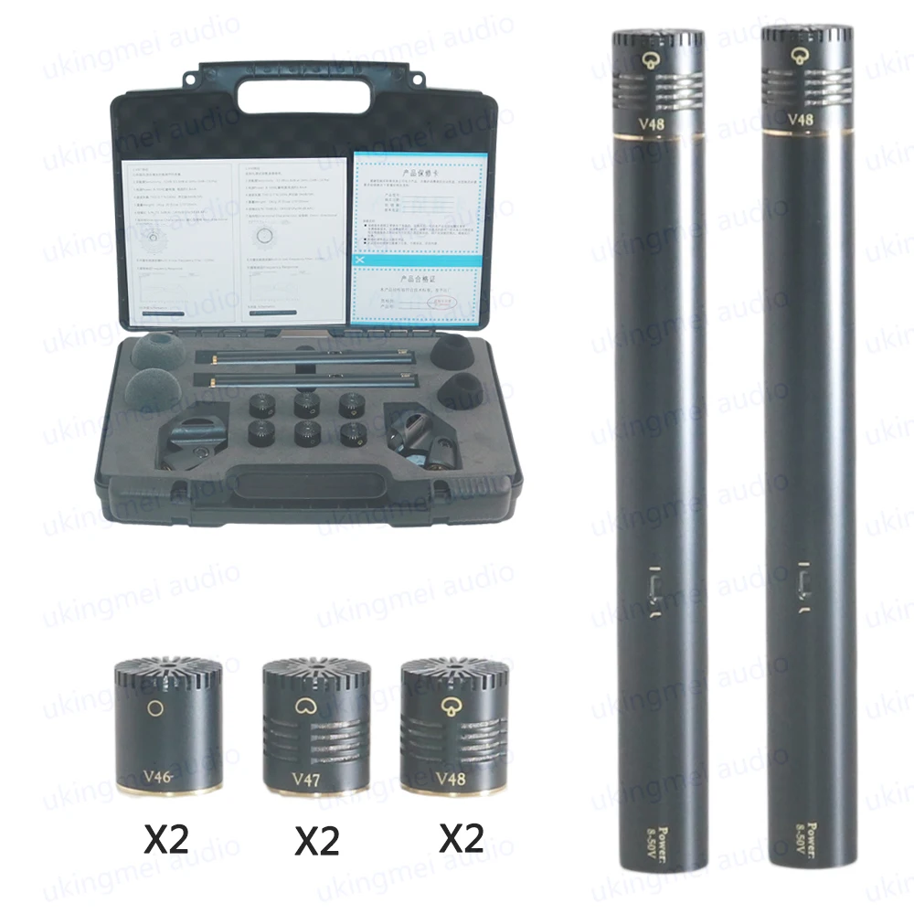 Microphone à petit diaphragme avec Capsule supercardioïde omni cardioïde, Microphone à crayon en laiton pour Studio Symphony Orchestra Chorus