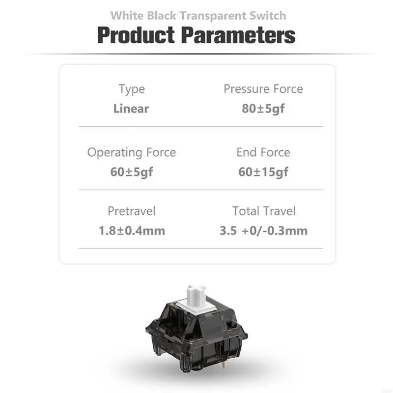 900F 3Pin مفاتيح خطية للوحة المفاتيح الميكانيكية مصنع التشحيم 60 جرام قوة التشغيل #6