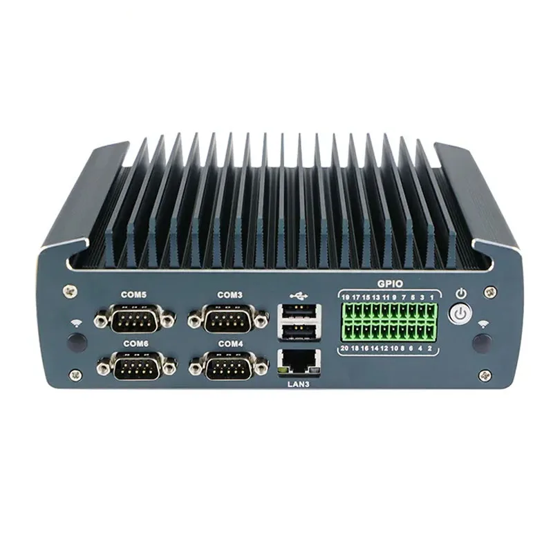 参加者 ファンレス産業用ミニ PC Celeron J6412 Win11 Linux TPM2.0 6COM HDMI DP トリプル LAN GPIO 9-36V ワイド電圧フェニックス