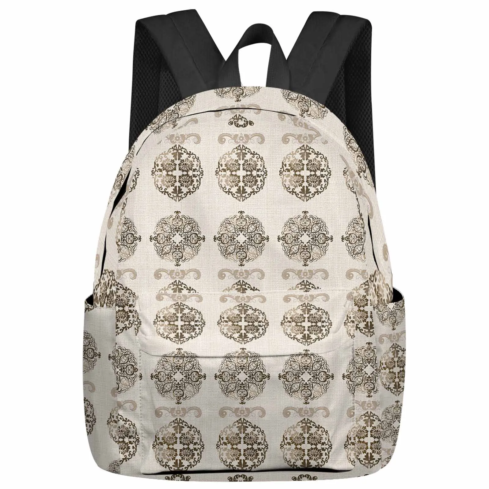 

Retro Pattern Design Backpacks Custom Student School Bags Laptop Backpack Men Women Female Travel Mochila