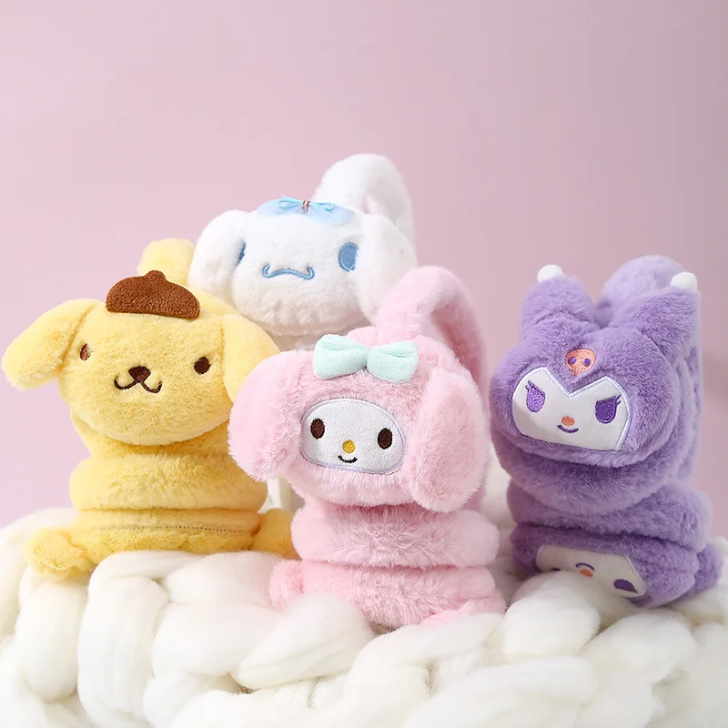 

Kawaii Kuromi Cinnamoroll Melody Soft Plush Warmer Earmuff Cute Earflap Winter Outdoor Cold Protection Ear-Muffs Ear Cover Gifts