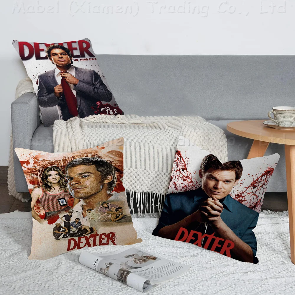 

Dexter Michael C.Hall Classic TV Office Cushion Pillowcase Car Cushion Cover45X45CM Lumbar Pillowcase Sofa Pillowcover