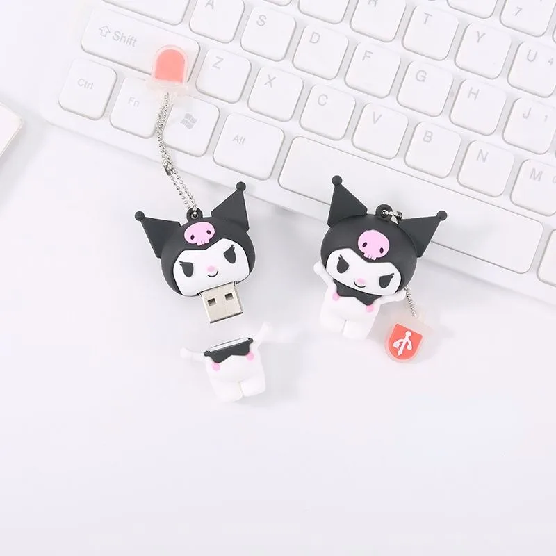 

Sanrio High Facial Value Kuromi USB Flash Drive Large Capacity Cute Cartoon Plastic Material Multiple GB Selection